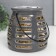 Ceramics candlestick for 1 candle "Lantern. Strips" inside gold Mix 11.5x11.5x11 cm