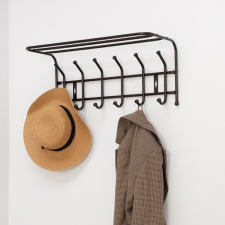Wall hanger with a shelf for 6 hooks, the color is copper-3