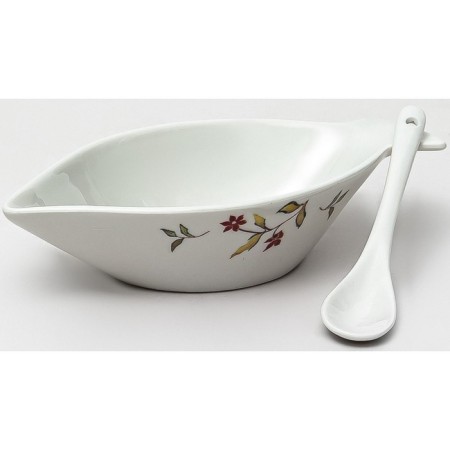 Caviar with a spoon of Balsford "Latona. Persia ", new bone porcelain-2