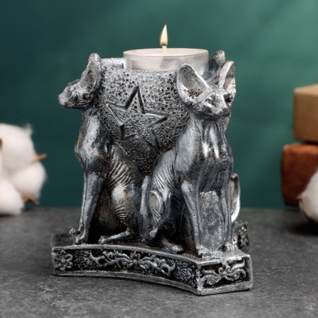 Sphinxes Silver Silver, 10x10x9.5cm