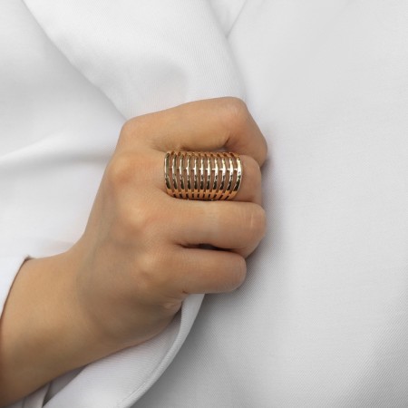 Ring Metal "Trend" spring, color gold, size 17-3