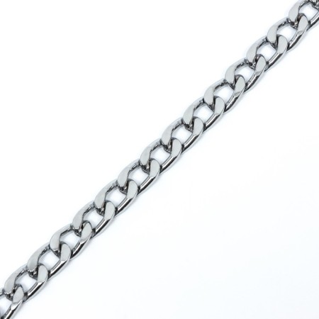 Collar - Metallic a single strain, 45 cm, wire thickness 2 mm, flat link-3