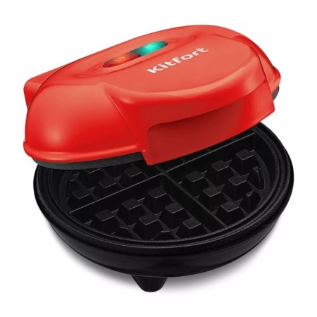 Electric waffle box KitFort KT-3614, 600 watts, Belgian, red