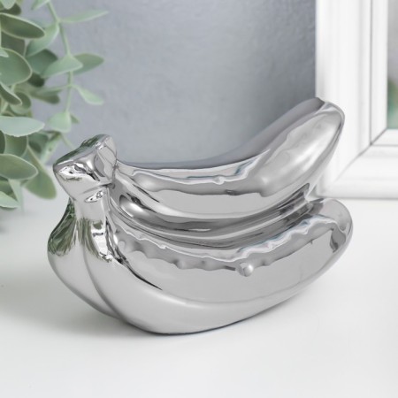 Souvenir Ceramics "Bueau of bananas" silver 9x17x7.5 cm-2