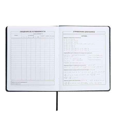 Universal Diary Grade 1-11, 48 sheets "fighter", solid cover of artificial leather, lies, universal cheat sheet, block 80 g/m2-7