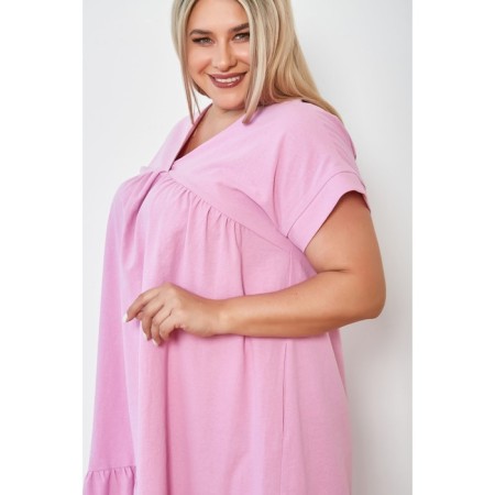 Women's dress, size 54, pink color-4
