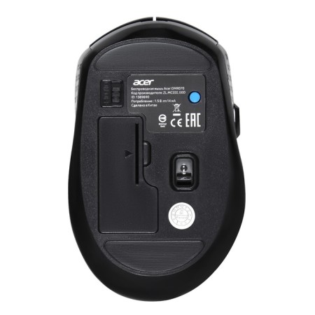 Acer OMR070 Black optical mouse (1600DPI) wireless BT/Radio USB for a laptop (6but) 1029447-1