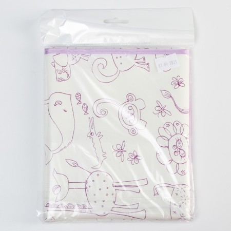 Adhesive - a dagger 70x100 cm, with holdings -holders, white color with a print-8