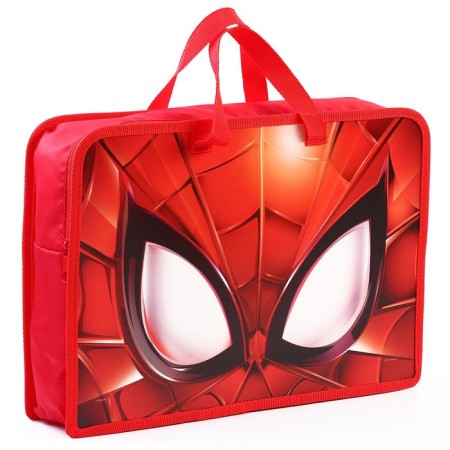 Plastic folder with A4 handles, on a zipper, 80x330x240 mm, spider-man-2