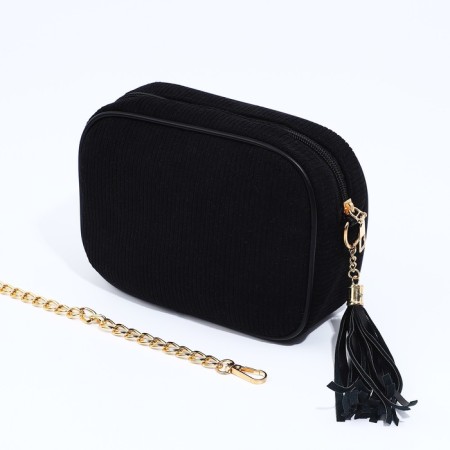 Bag Cross-Bodi with a zipper, black color-5