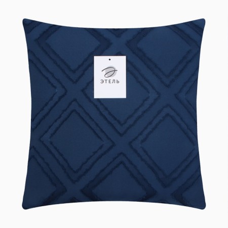 Decorative pillowcase "Ethel" rhombus 42x42 cm, blue-4