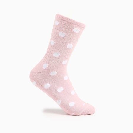 Women's socks "peas", light pink color, size 23-25