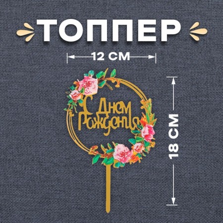Topper "Happy Birthday"