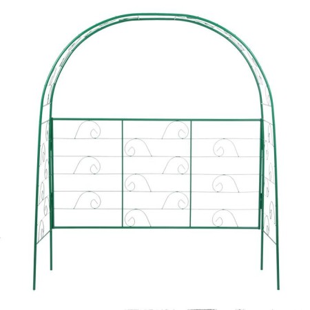 Sadovaya arch, collapsible, 180 × 150 × 50 cm, metal, green, “gazebo”-1