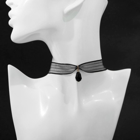 Choker "Assorted" weaving, (set of 5 pcs.), Black-blue color, l = 30.5 cm-4