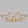 Ceiling Lamp EUROSVET CARISO 60150/10, E14, 10x60W, 700x700 mm, brass color