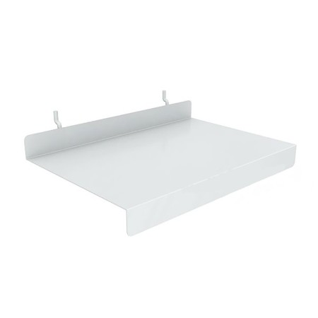 Metal shelf for a perforated chipboard panel, 300 × 200 mm, white color-1
