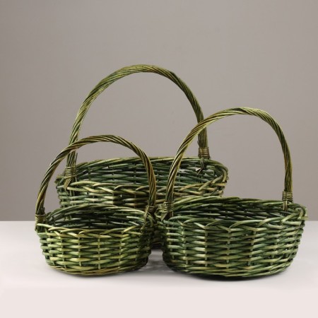 Set of baskets, 39x15/37 cm, 31x13/31 cm, 25x11/27 cm, willow