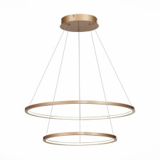 Suspension lamp ST LUCE. ST603.243.56. 1x56 W, LED, 4000K, 3640 LM, 60x60 cm, golden color