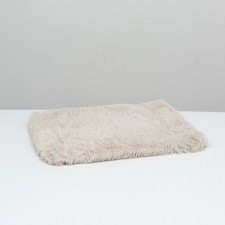 Fur mattress, long pile, 45 x 30 x 2 cm, beige