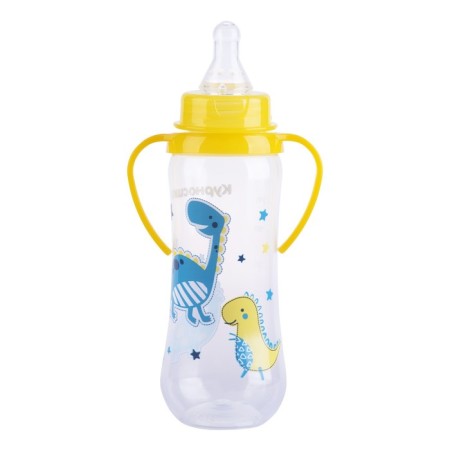 A bottle for feeding "Fruits", fitted, with handles and 2 silicone nipples, 250 ml, from 6 months.-2