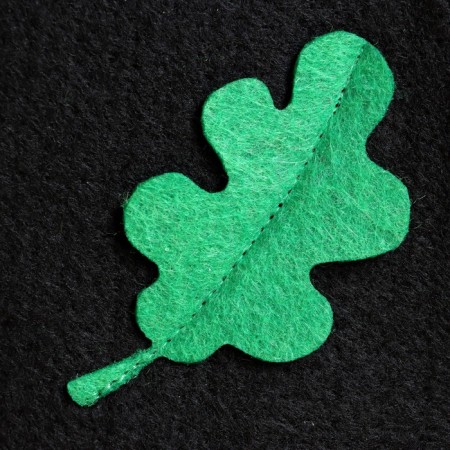 Set for a bath with an applique "Oak sheet" hat, mitten, rug (in a bag)-7