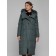 Coat insulated winter female, size 42, dark green color