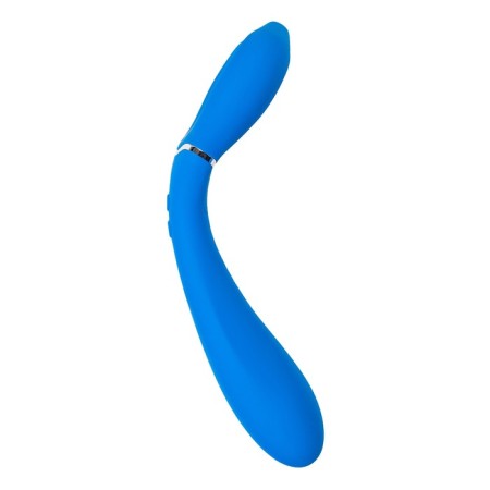 Multifunctional vibrator L’Eroina Whally, 18.5 cm, silicone, blue color-6