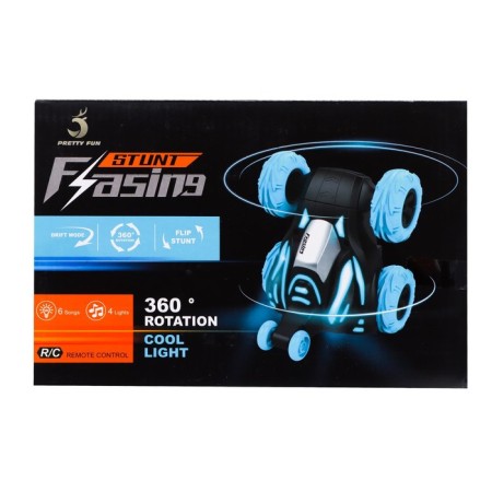 Radio-controlled car-controlled “Tricky”, light, works on the battery, the color is blue-7