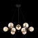 Suspended chandelier Citilux "Planet" CL105195, 80x80x30 cm, 9x40W, E14, brown color