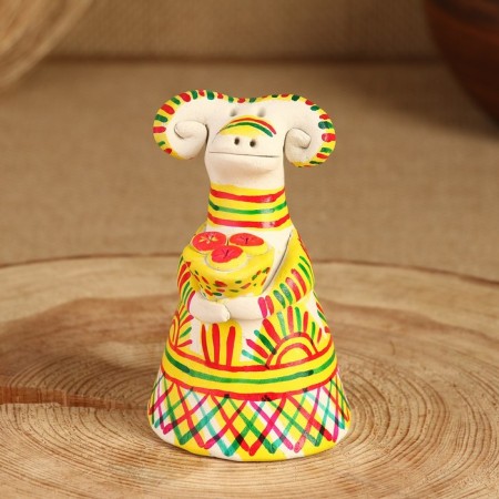 Filimonovskaya toy Bell "Baran", 10-12 cm
