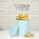 New Year's Topper for the Cake "Happy New Year", classic, silver color