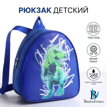 Children's backpack on the zipper "chosen", the color is blue