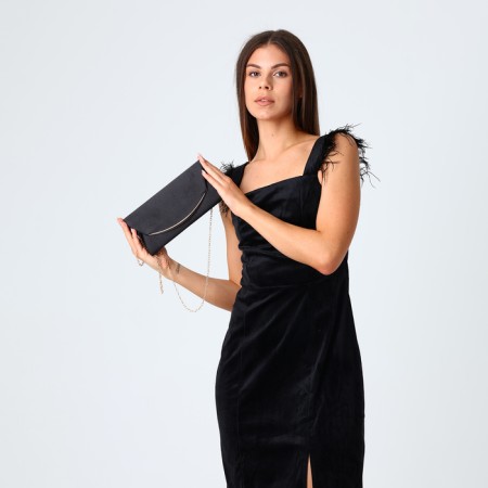 Female bag on a magnet, black color-5