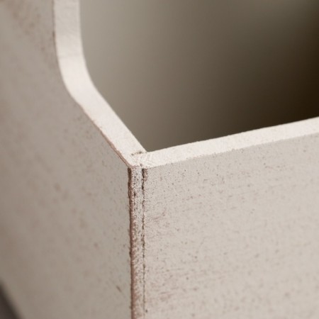 Kashpo - wooden box 13.5x13.5x30 cm light -gray Provence-4