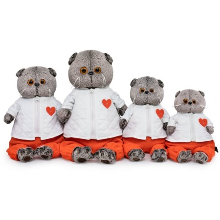Soft toy "Basik", in a quilted jacket and overalls, 22 cm-4