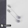 Clips "Feeling" on the chain, ball 10, white color in silver