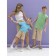 T -shirt for boys, height 134 cm, apple color