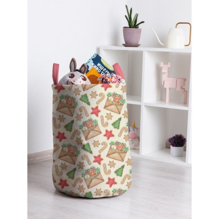 Basket for toys "Christmas postcard, size 35x50 cm