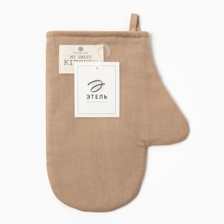 Ethel Ethel mittens, col. Beige, 20x28 cm, 70% HL, 30% flax, gut 250 g/m2-3
