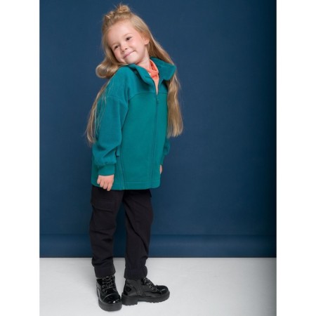 Sweatshirt for girls, height 110 cm, emerald color-6