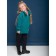 Sweatshirt for girls, height 110 cm, emerald color