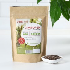 Chia seeds, a source of fiber, vitamins and minerals, 200 g.