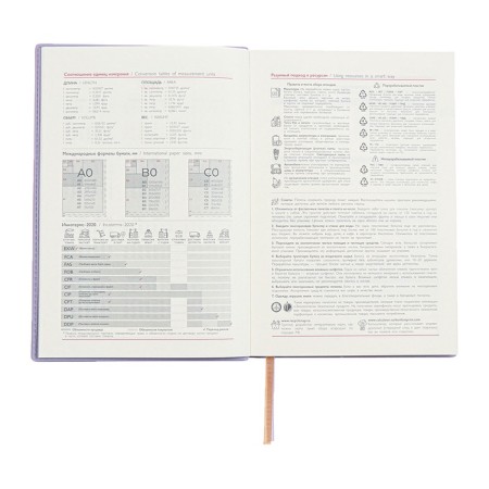 Dated 2025 diary, A5, 176 sheets of Escalada, a solid cover made of artificial leather, foil embossing, liesse, cream block 70 g/m2, lilac-8