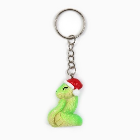 New Year's keychain for keys, voluminous "New Year: Snake" 2.3 x 8.5 cm-4