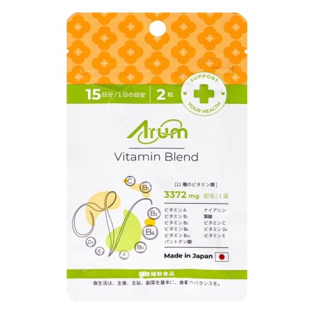 Japanese vitamin complex B1, B2, B6, B12, C, D, E, with vitamin deficiency, 30 tablets