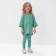 Suit for girls (T -shirt, leggings) minku olive color, height 98 cm