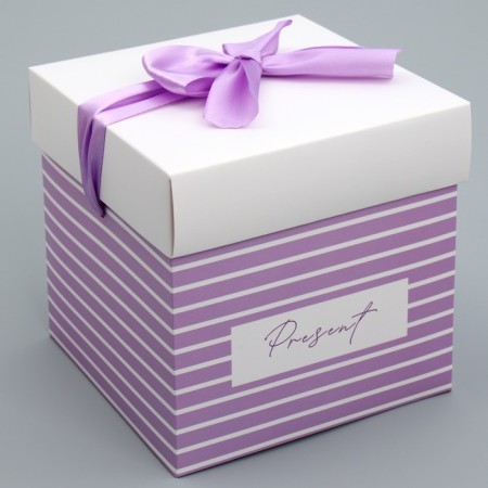 Gift folding box, packaging, "Present", 15 x 15 x 15 cm-1