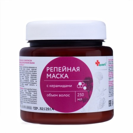 Hair mask Apotek`s burdock, with ceramides, 250 ml