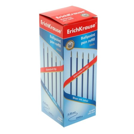 Ballic shaft 0.7 mm, erichkrause, for handles R-301 Stick, 140 mm, blue ink, in ind. packets-3